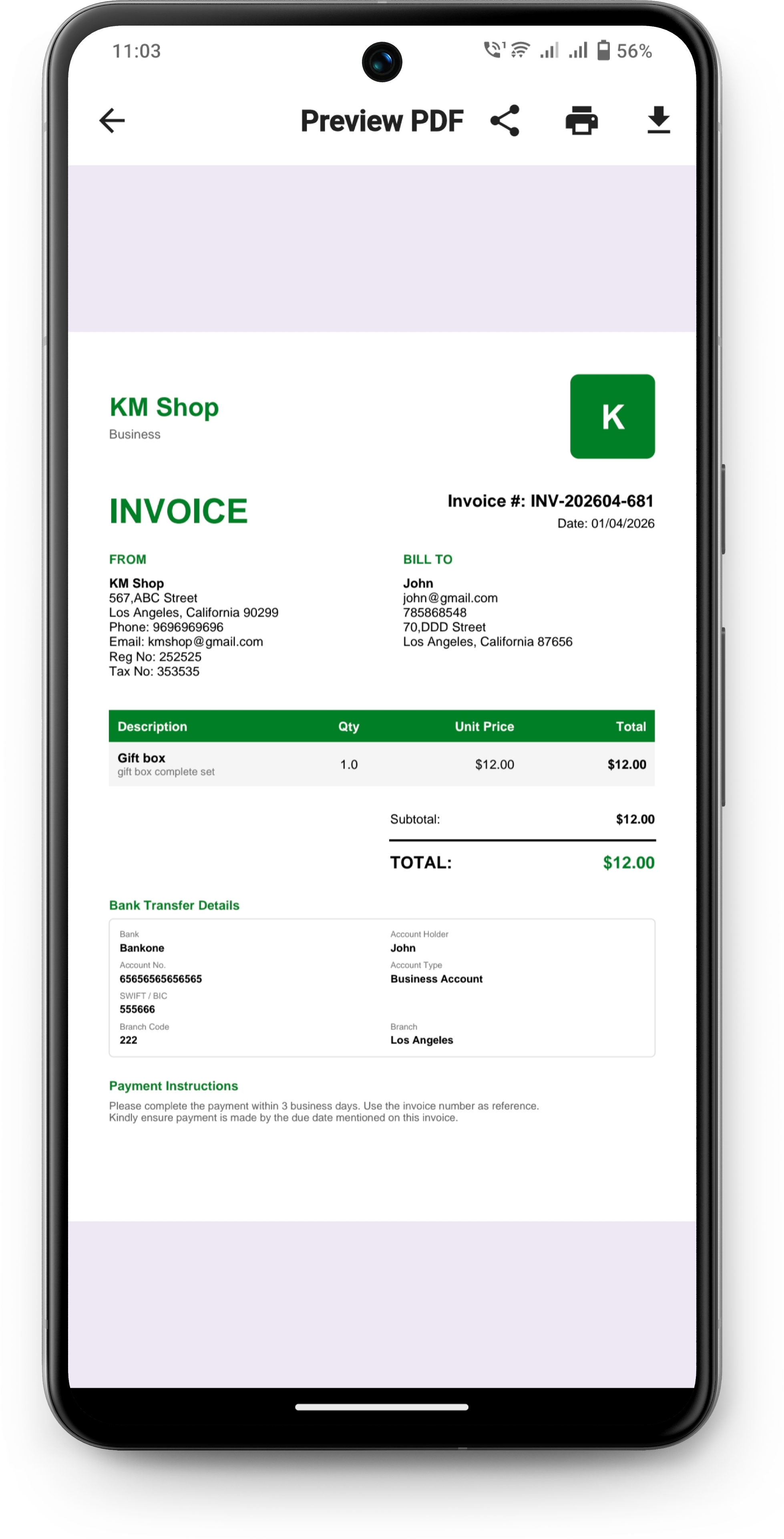 PDF screen